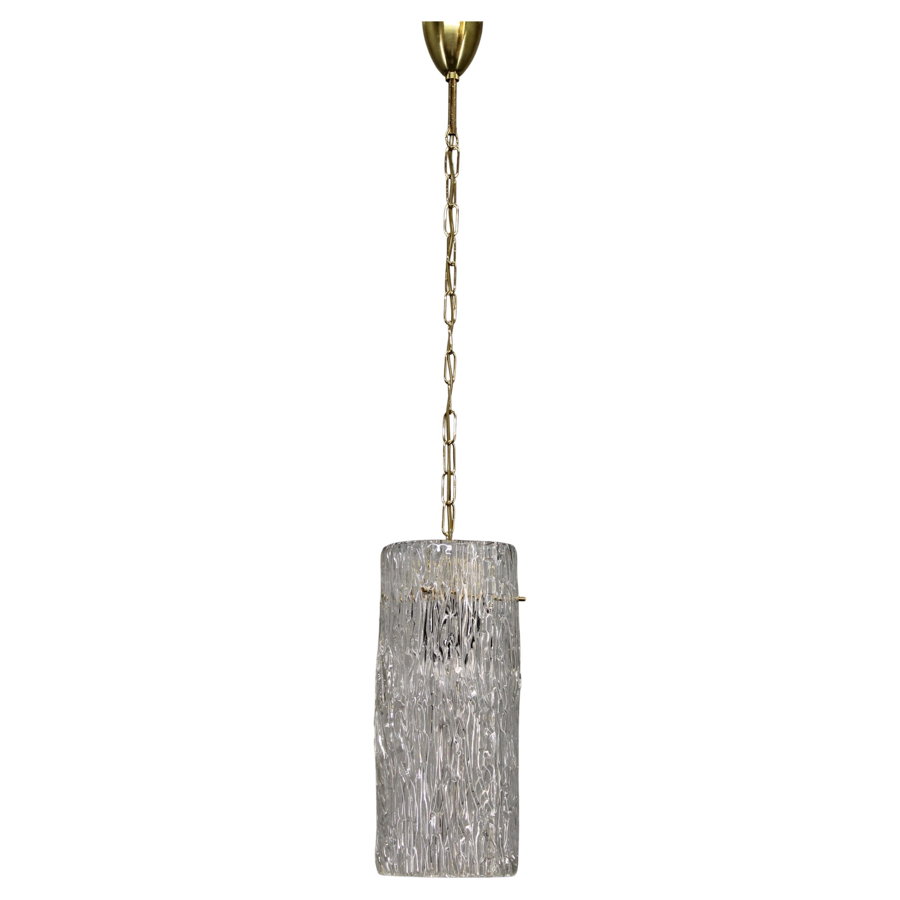 Lampada a sospensione in vetro svedese di Carl Fagerlund per Orrefors, anni 
60