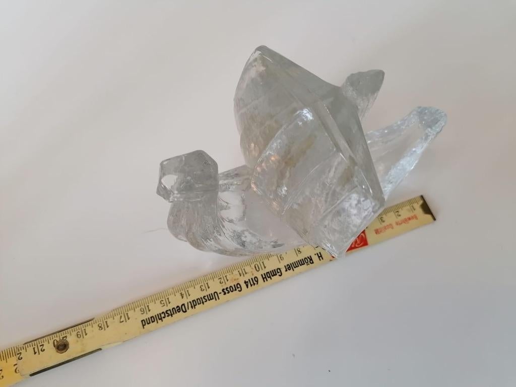 Mid-20th Century Swedish Glass Sculpture Sailboat For Sale