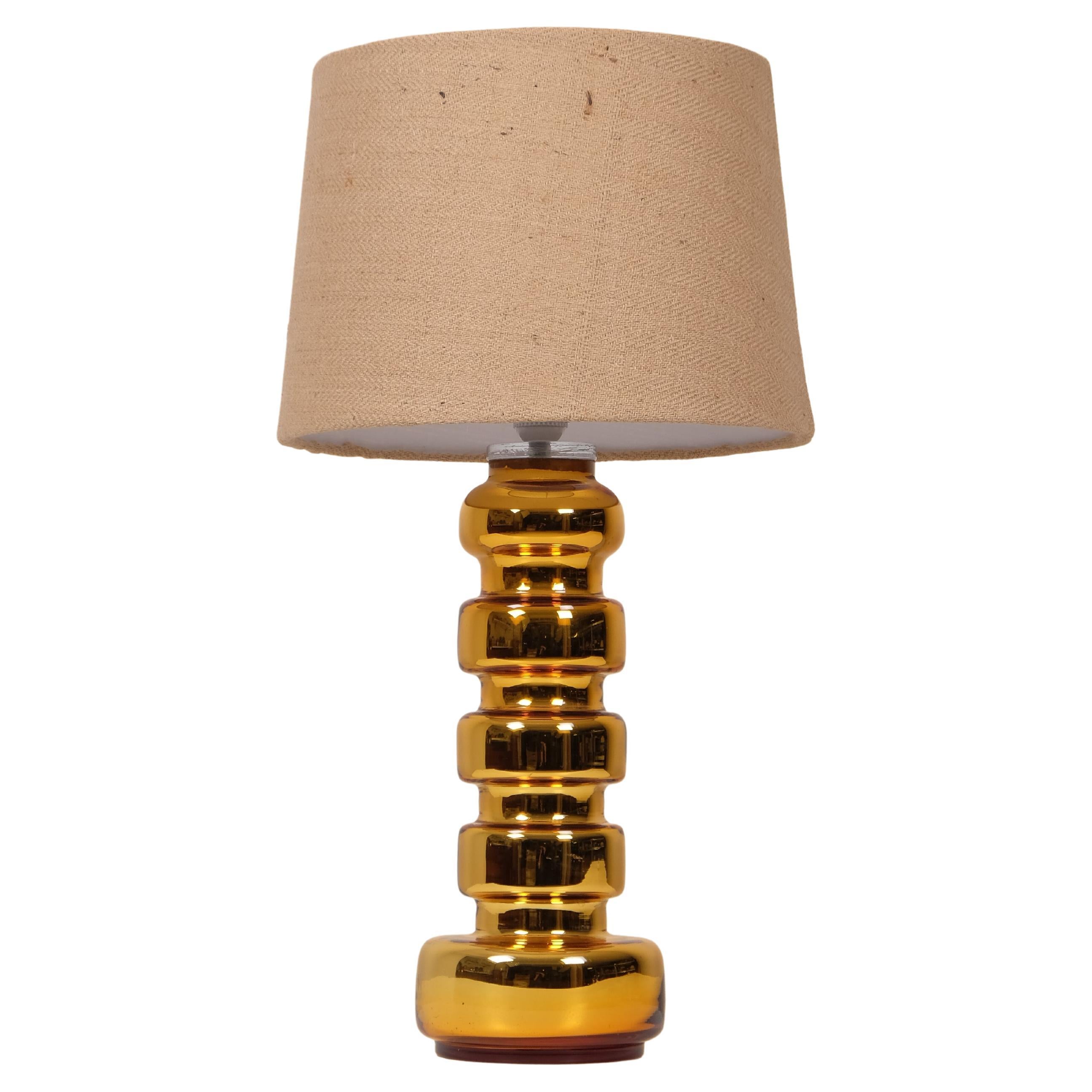 Pre-owned Orrefors Swedish Glass Table Lamp, 1960s In Brown