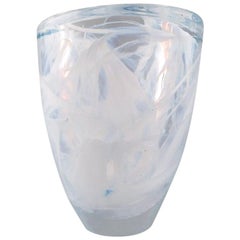 Swedish Glass Vase in Clear Glass. Designed in the 1970s-1980s