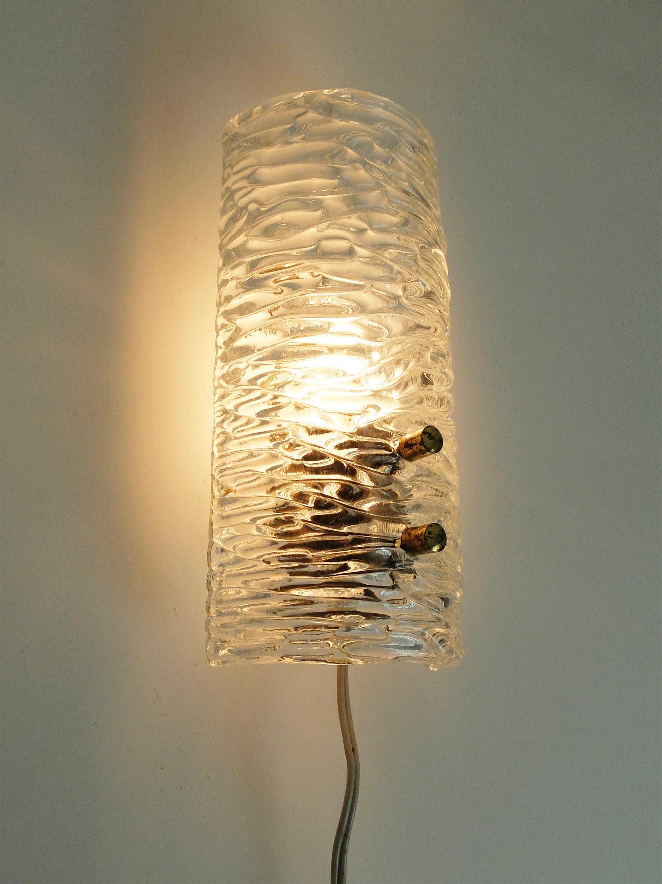 20ième siècle Applique suédoise en verre Modèle 8493 de Carl Fagerlund pour Orrefors, années 1960 en vente