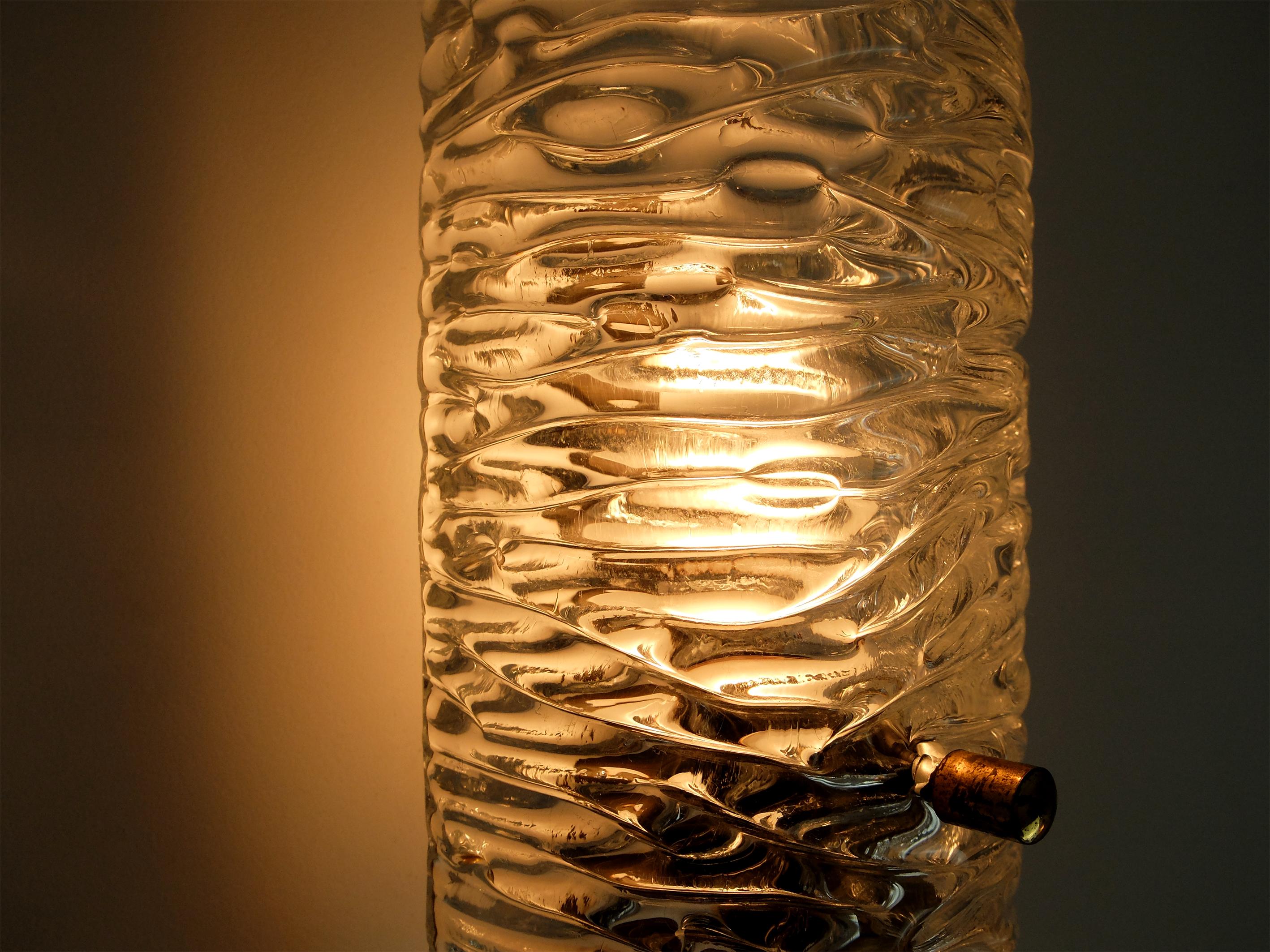 Métal Applique suédoise en verre Modèle 8493 de Carl Fagerlund pour Orrefors, années 1960 en vente