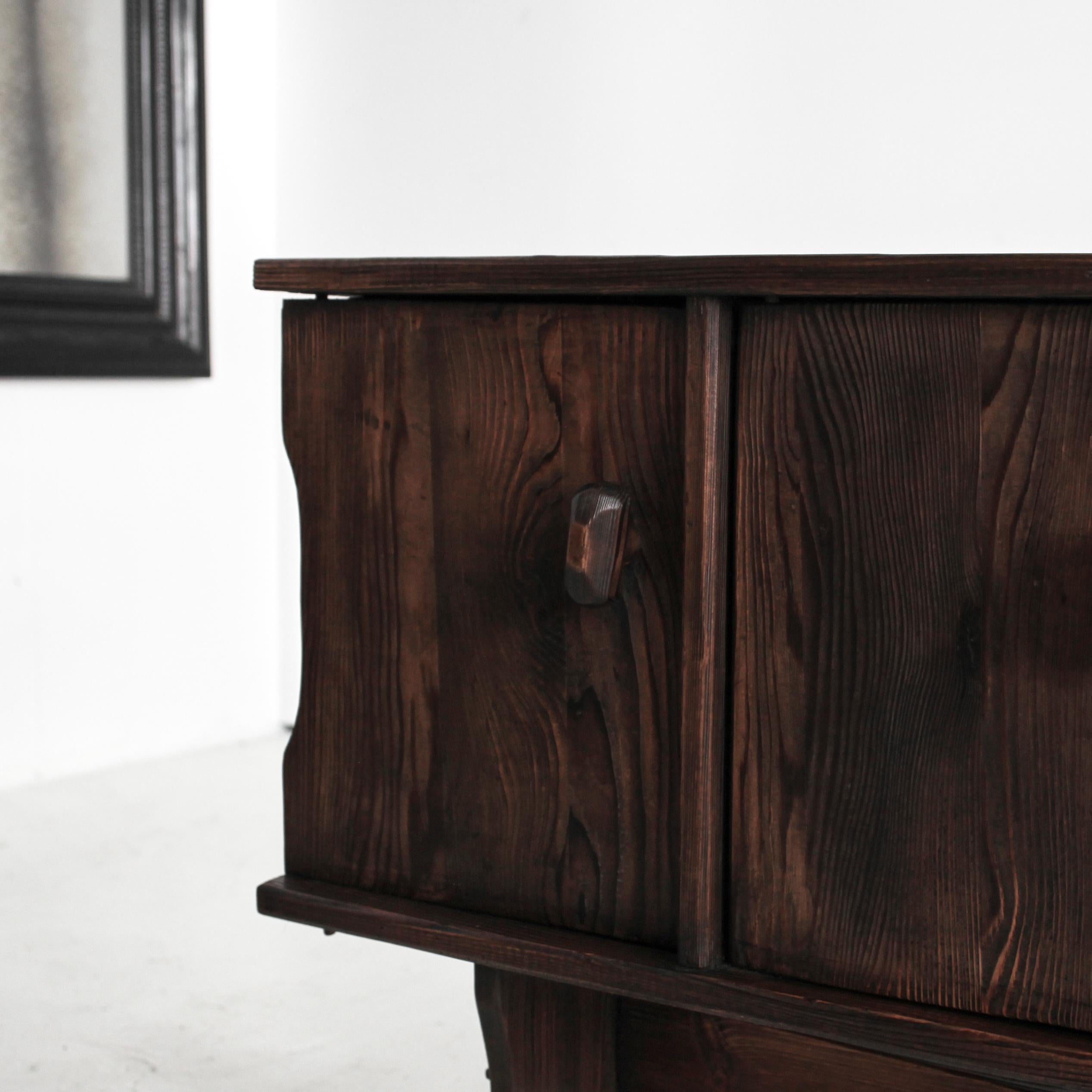 Swedish Gouged Pine Sideboard 5
