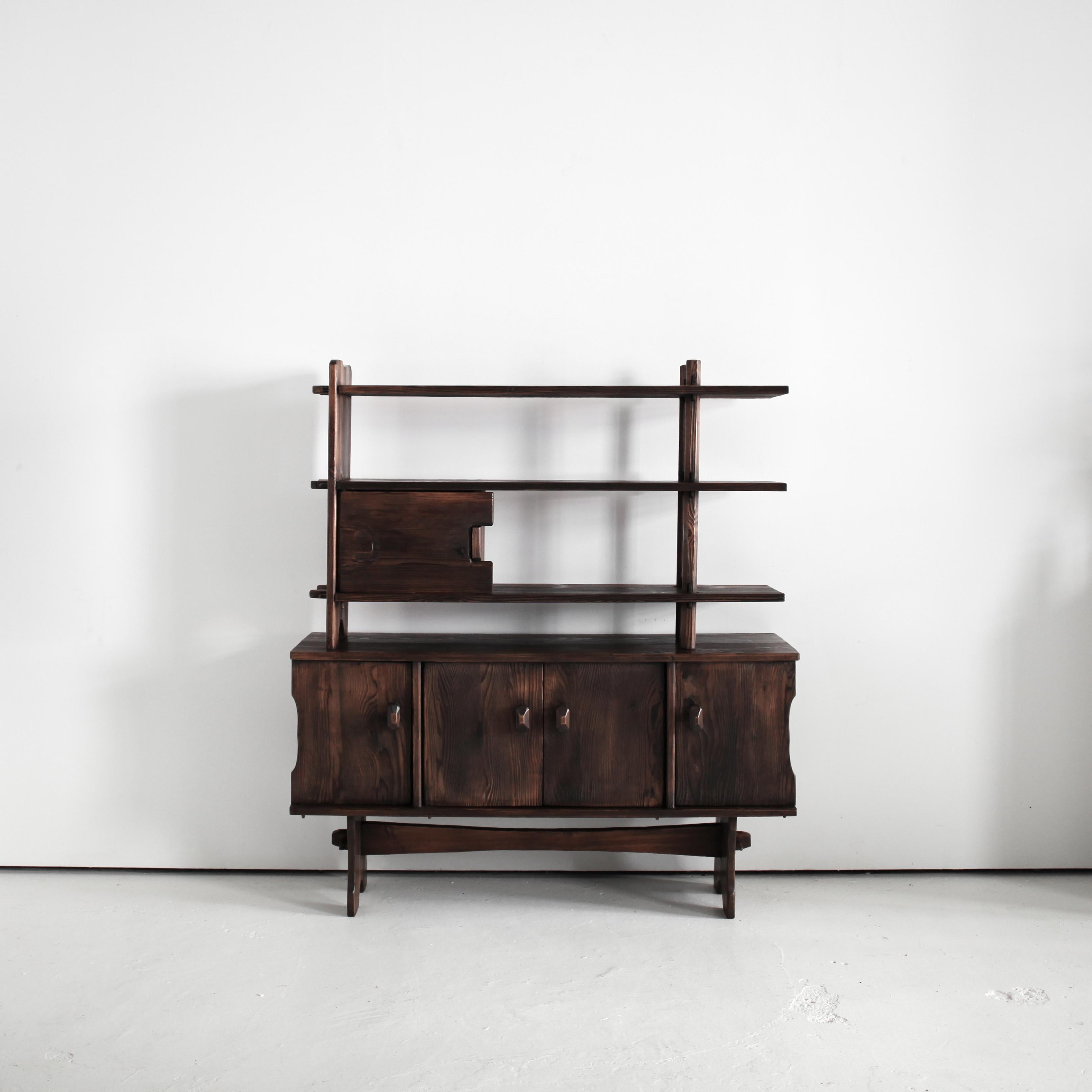 Swedish Gouged Pine Sideboard 6