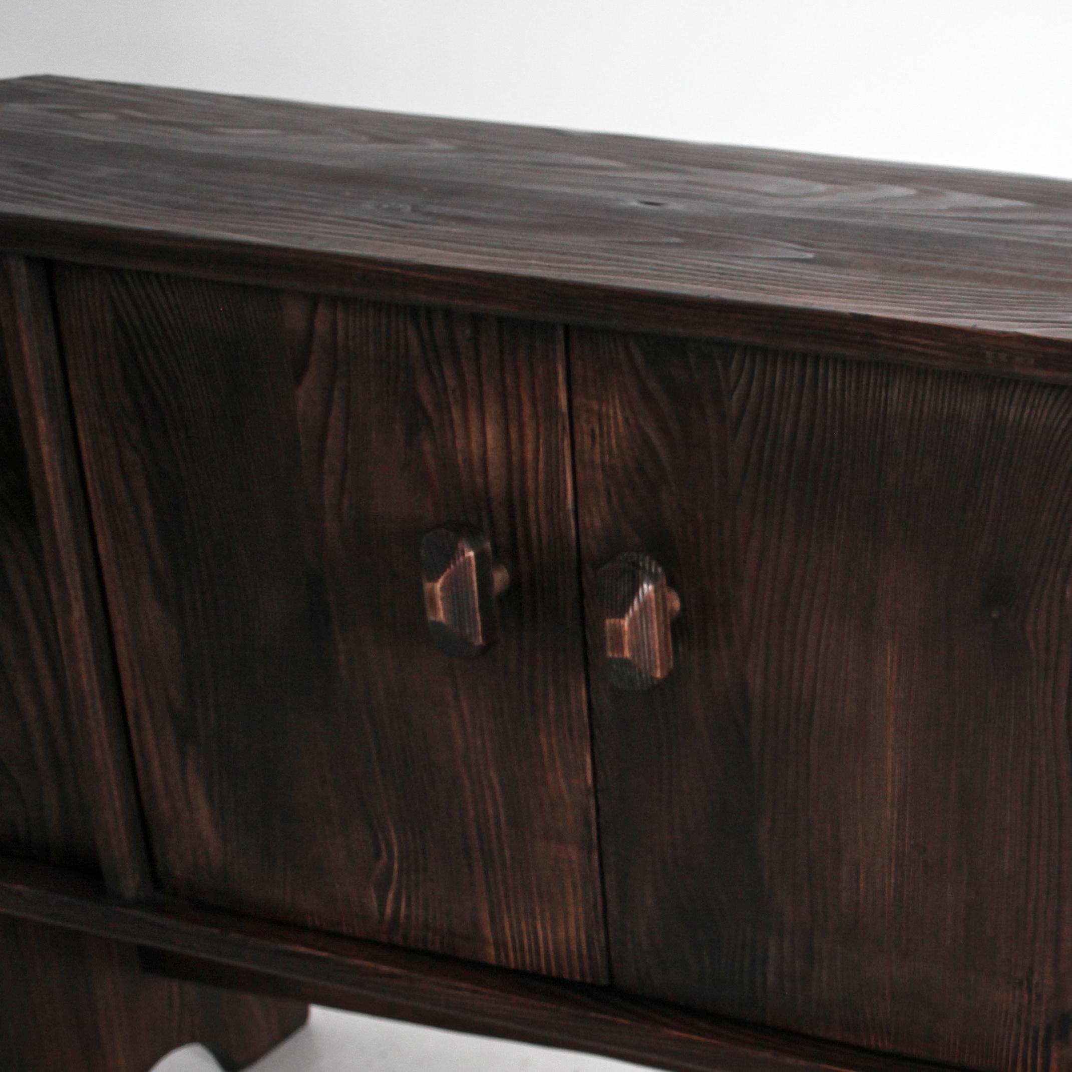 Swedish Gouged Pine Sideboard 1