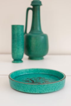 Swedish Grace, 1930s Art deco Argenta trinket plate from Gustavsberg