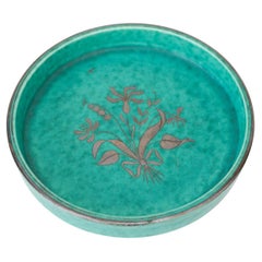 Swedish Grace, 1930s Art deco Argenta trinket plate from Gustavsberg
