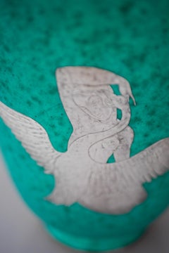 Swedish Grace 1930s Large Art deco Argenta Vase By Wilhelm Kåge for Gustavsberg