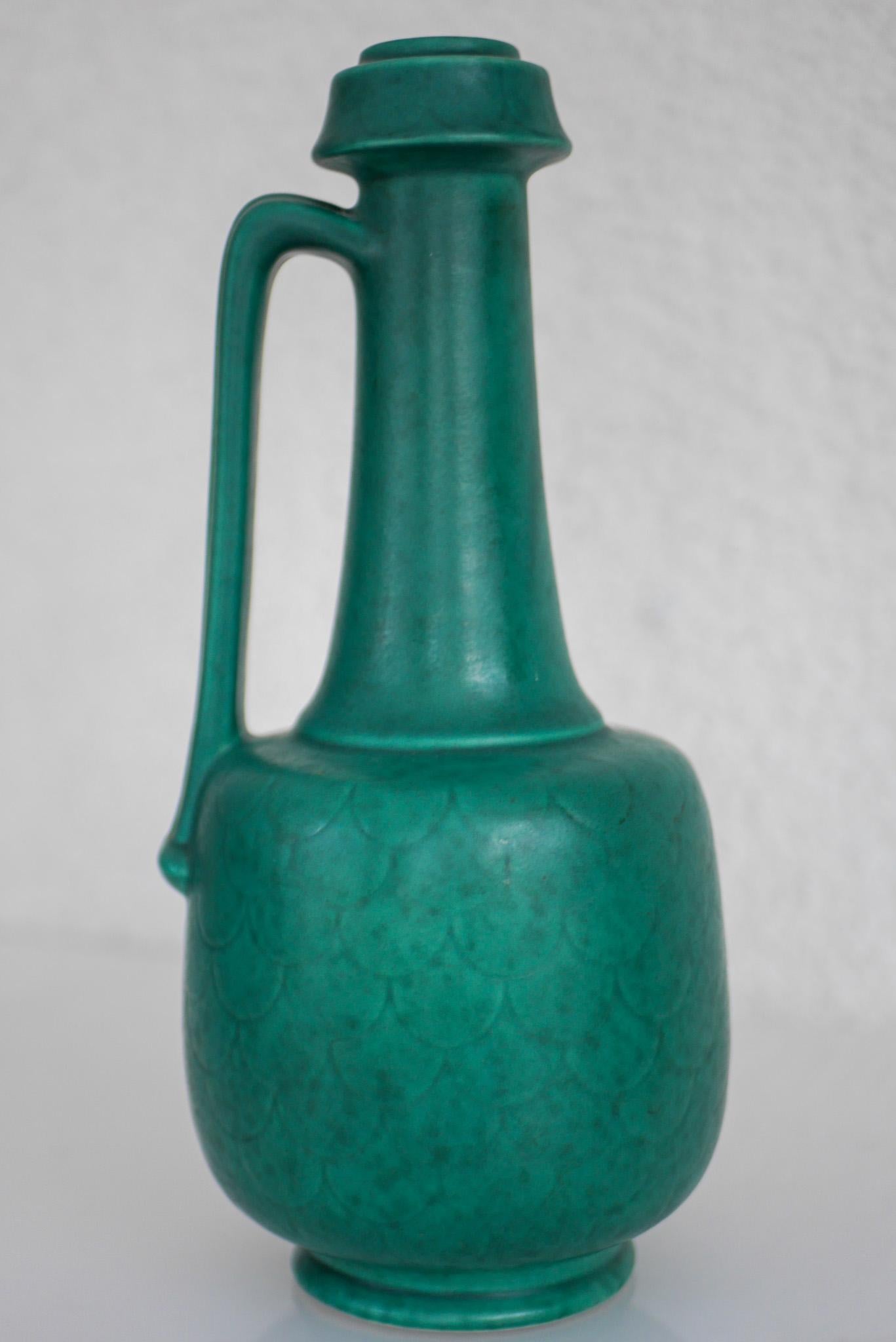 Smaltato Vaso svedese Grace 1930 Art deco ARGENTA di grandi dimensioni di Wilhelm Kåge per Gustavsberg in vendita