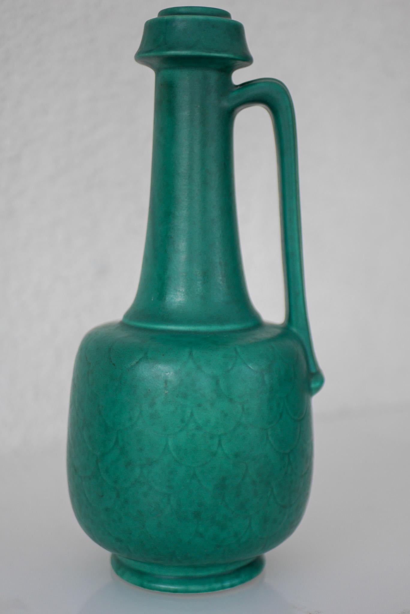 Vaso svedese Grace 1930 Art deco ARGENTA di grandi dimensioni di Wilhelm Kåge per Gustavsberg in vendita 1