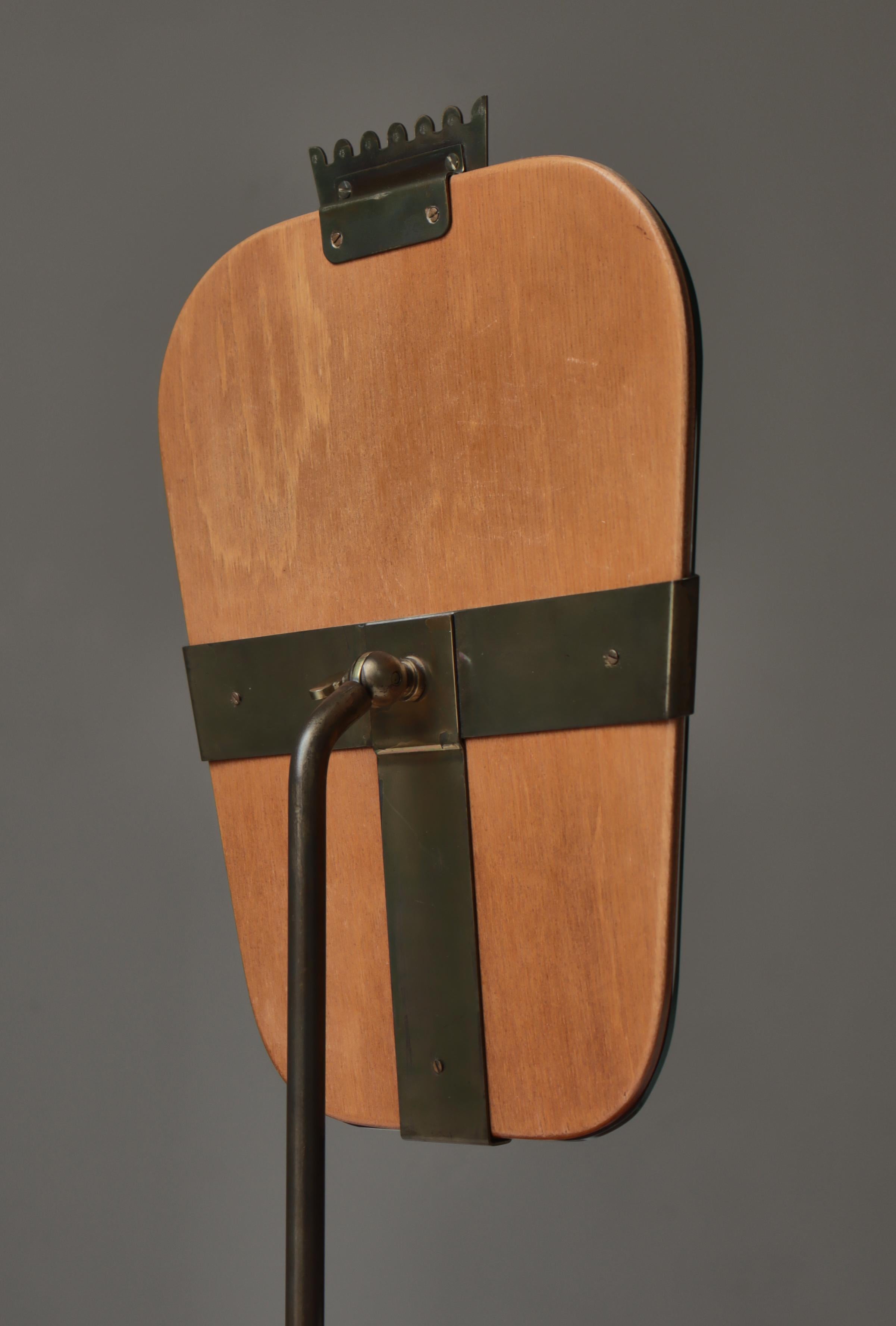 Miroir de table réglable Grace en marbre et laiton, Suède, années 1930 en vente 5