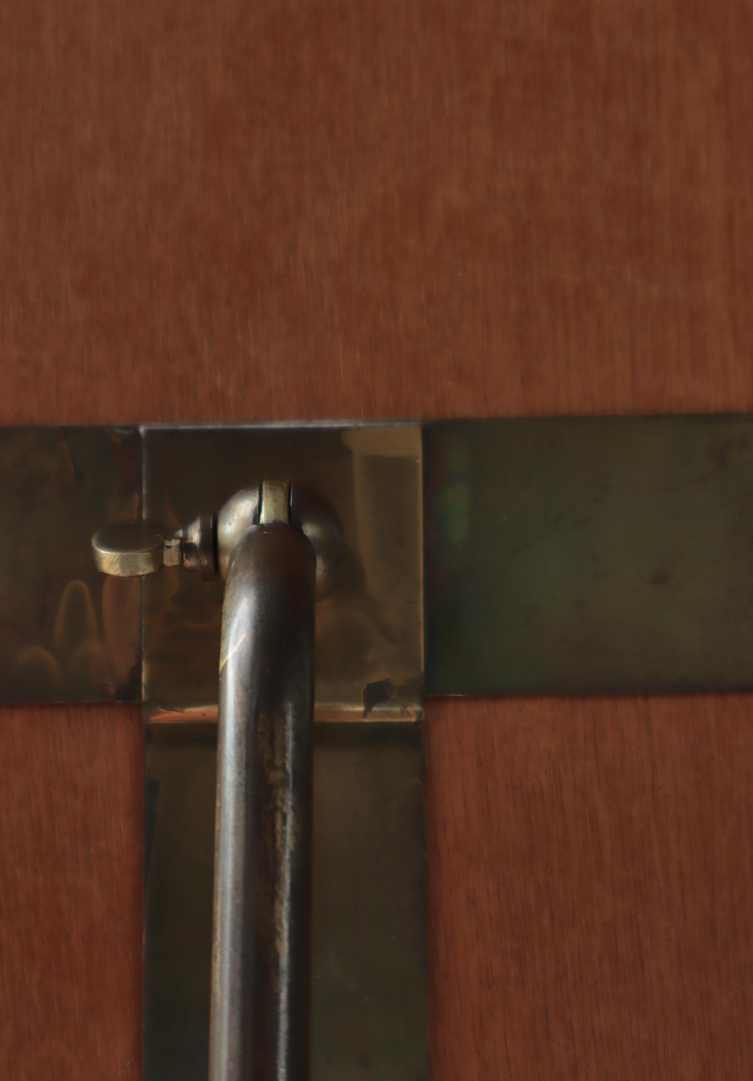 Miroir de table réglable Grace en marbre et laiton, Suède, années 1930 en vente 7