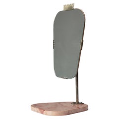 Swedish Grace Adjustable Table Mirror in Marble & Brass, Sweden, 1930s