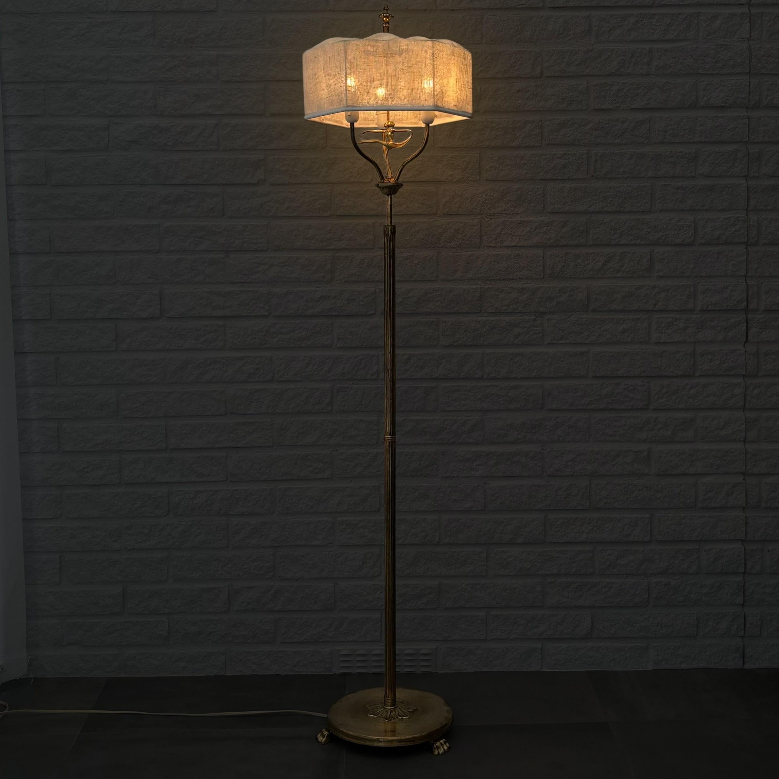 Schwedische Grace Art Deco Stehleuchte von Malmö Metallvarufabrik, 1930er Jahre (Art déco) im Angebot