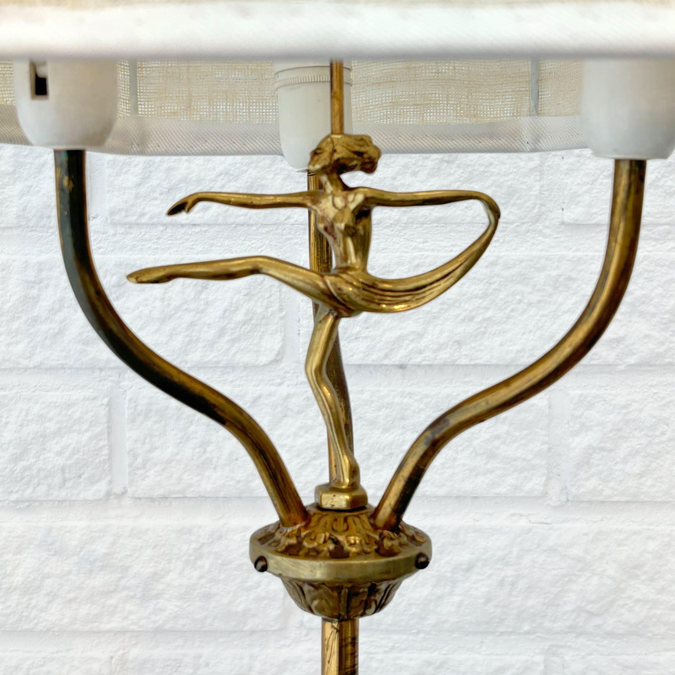 Schwedische Grace Art Deco Stehleuchte von Malmö Metallvarufabrik, 1930er Jahre (Messing) im Angebot