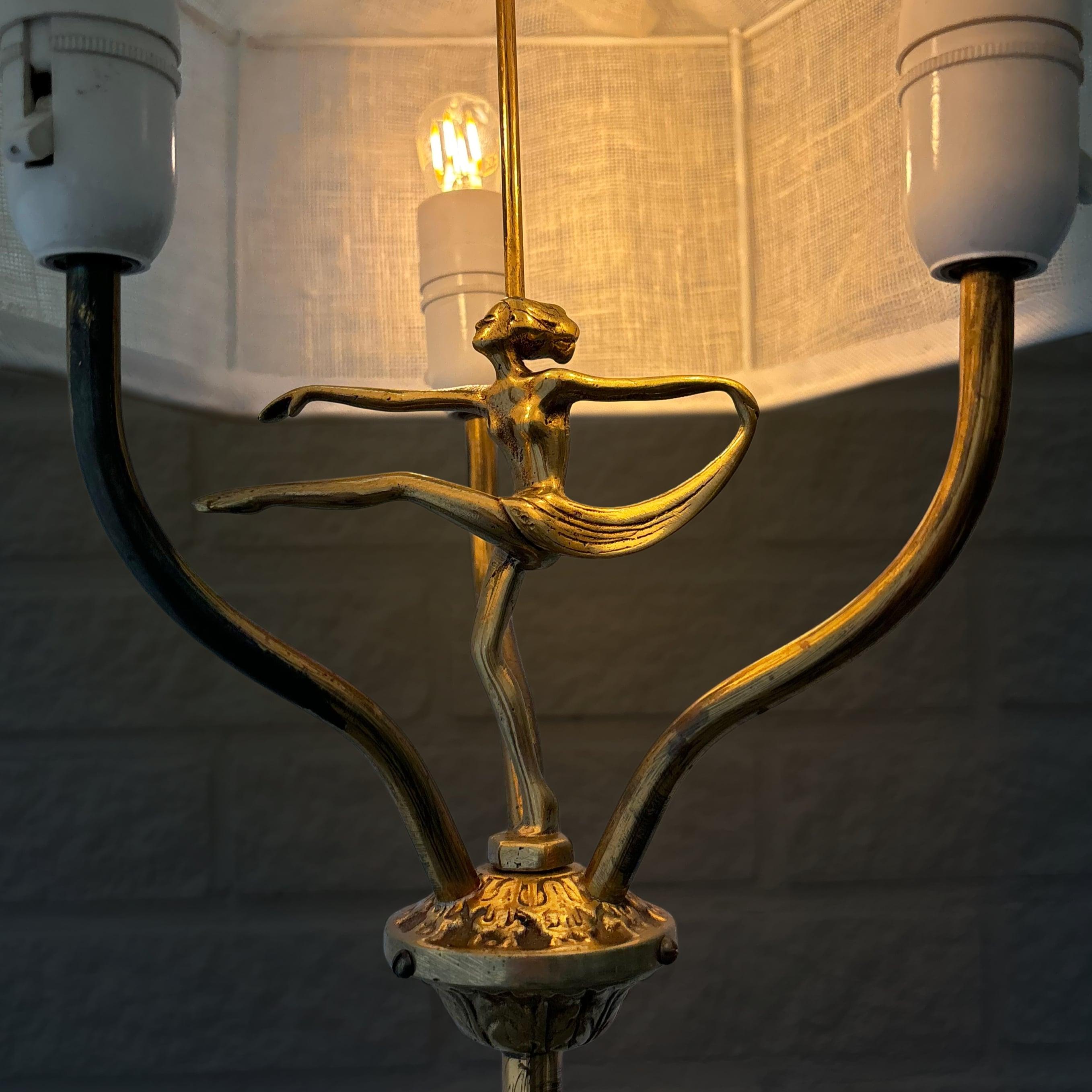 Schwedische Grace Art Deco Stehleuchte von Malmö Metallvarufabrik, 1930er Jahre im Angebot 1