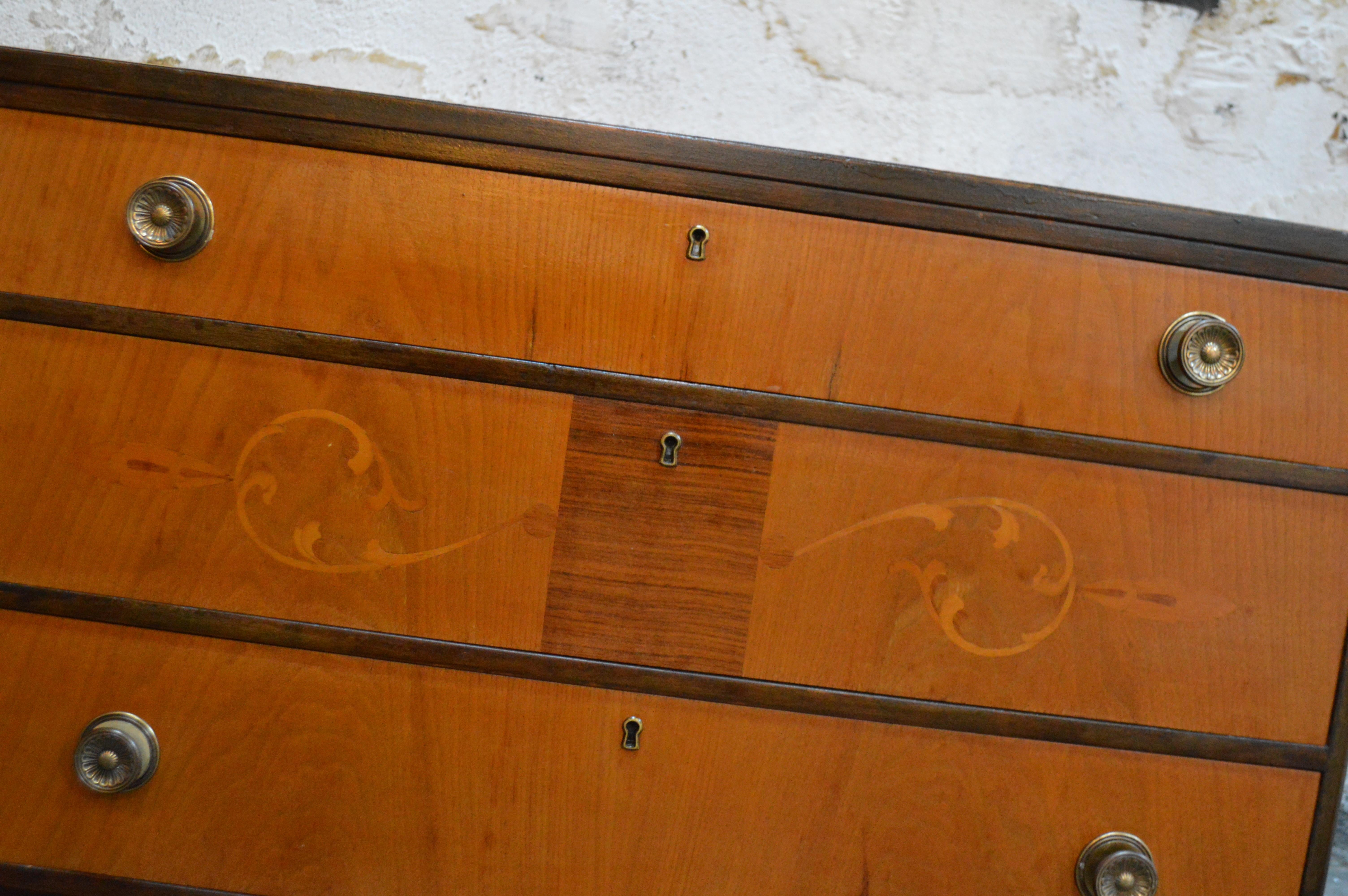 Swedish Grace Art Deco Intarsia Chest of Drawers or Commode 2