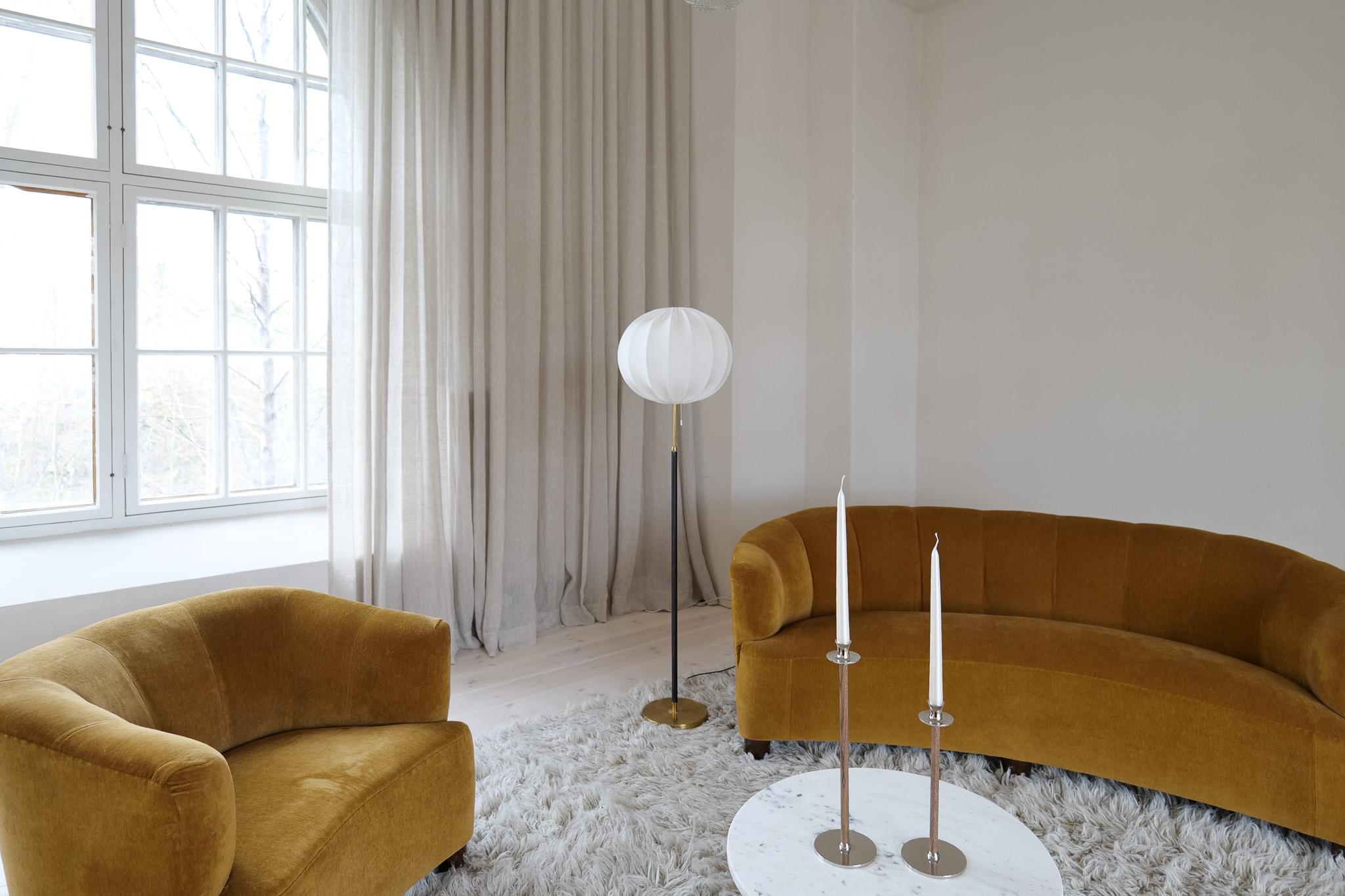 Art Déco Grace svedese Art Deco Set di 2 sedie e divano in velluto Svezia, anni '30 in vendita