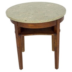 Swedish Grace / Art Deco Side Table with Green marmor Top, Sweden, circa 1920s