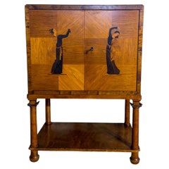 Swedish Grace Bar Cabinet by Reiners Möbelfabrik, Mjölby, Sweden 1920s