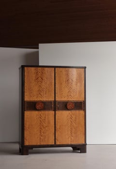 Swedish Grace Birchwood Cabinet by Otto Schulz for BOET, Gothenburg, 1930s