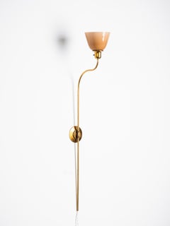 Schwedische Grace Wandleuchte aus Messing und Glas, Schweden, 1920er-1930er Jahre