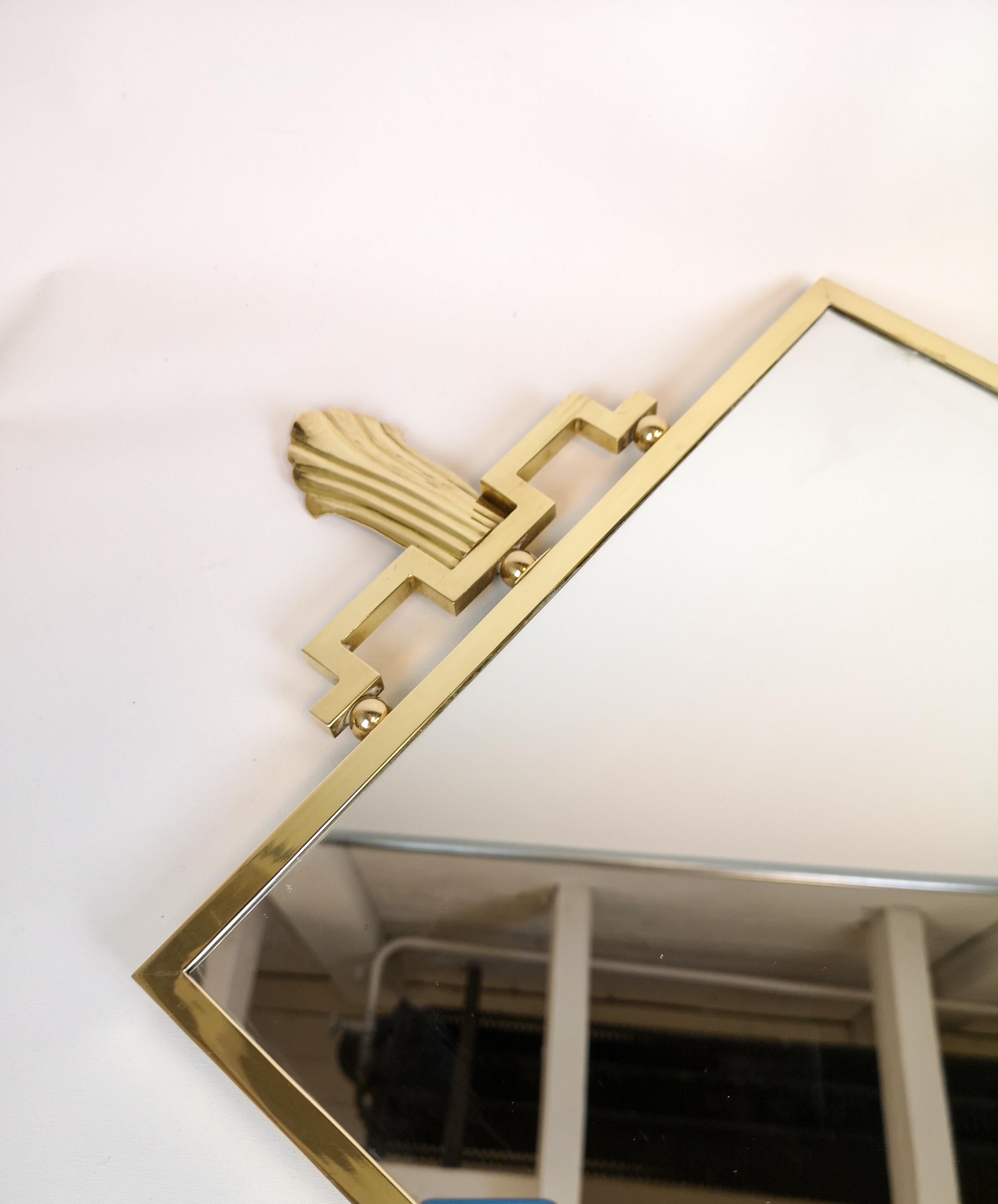 This wonderful mirror was created by Lars Holmström in Arvika , Sweden between 1920-1930. its stunning looking details in the typical Swedish Grace style, makes this mirror a piece to fit all kinds of rooms. 

Good condition. 

Measures: H 62.5