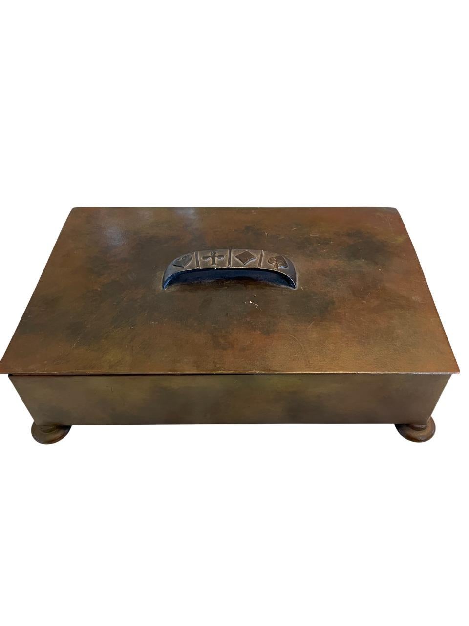 Elegante Caja de Cartas de Bronce Grace Sueca - Años 30 en Bueno estado para la venta en Stockholm, SE