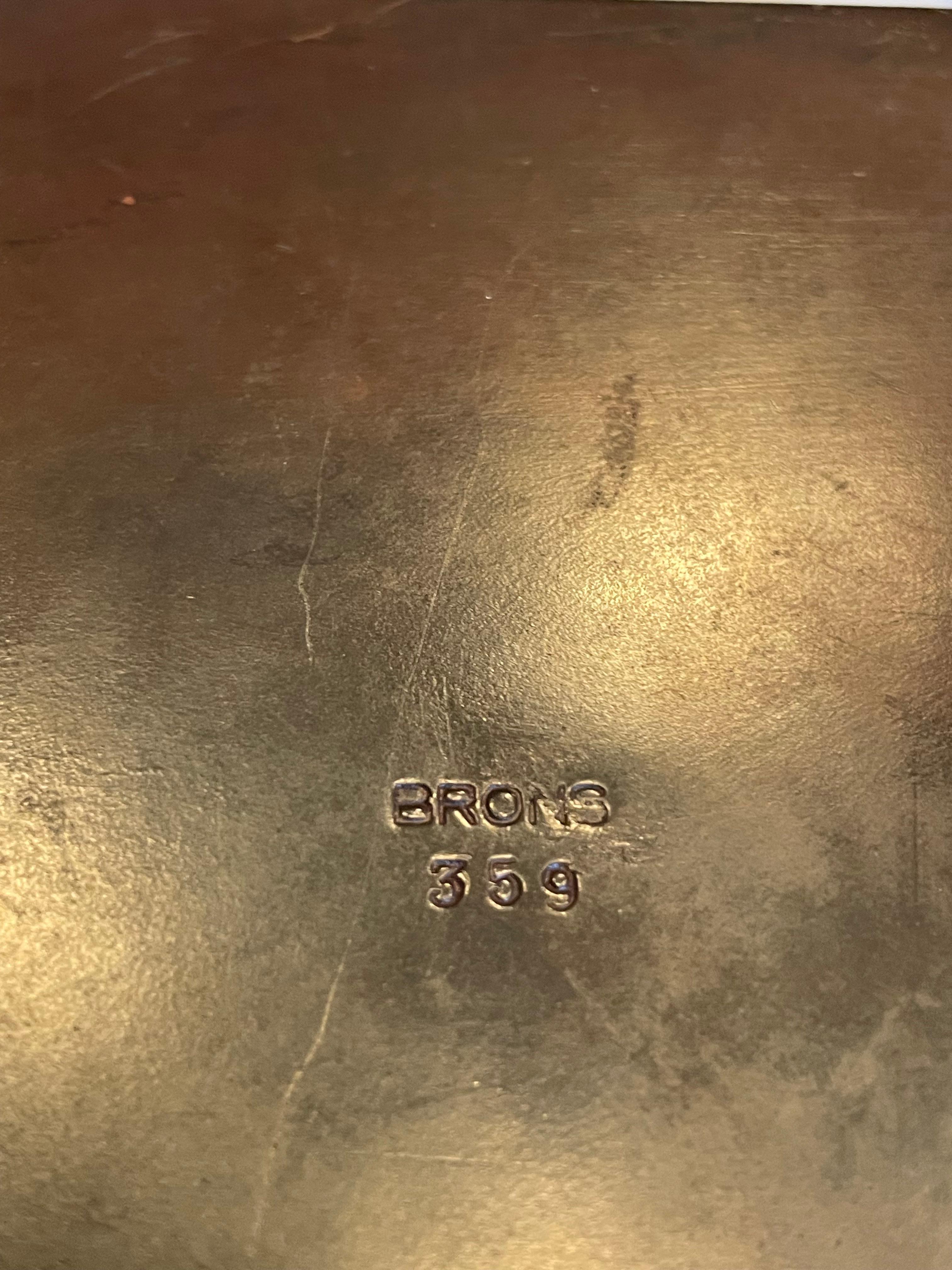 Elegante Caja de Cartas de Bronce Grace Sueca - Años 30 en venta 3