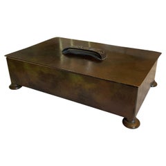 Elegante Caja de Cartas de Bronce Grace Sueca - Años 30