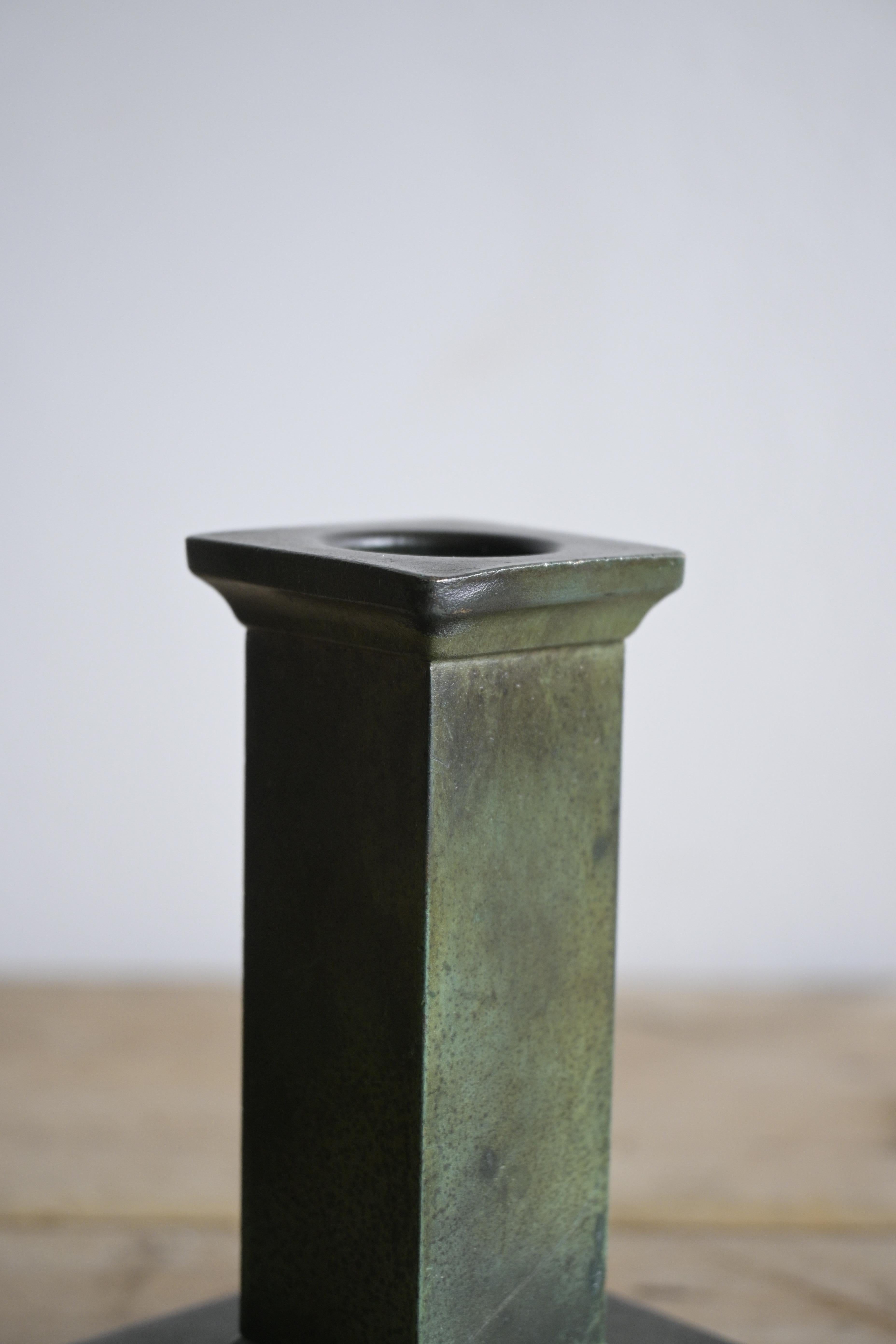 Swedish Grace Bronze Candlesticks 1920-30s 1