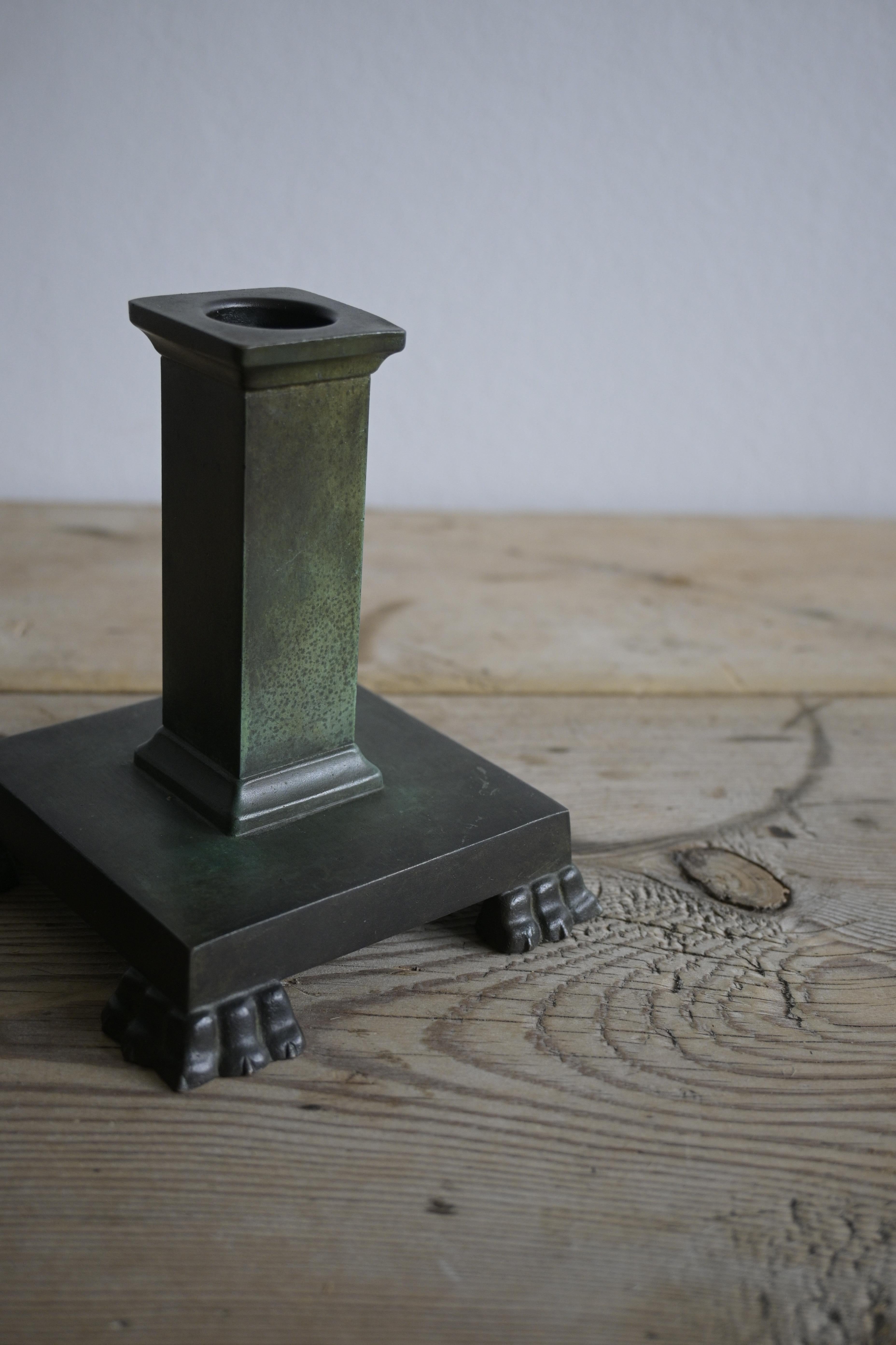Swedish Grace Bronze Candlesticks 1920-30s 2