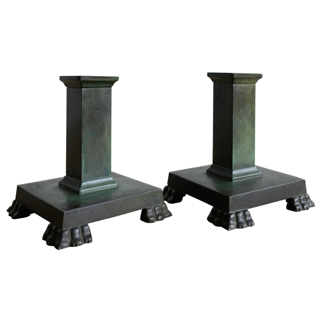 Swedish Grace Bronze Candlesticks 1920-30s
