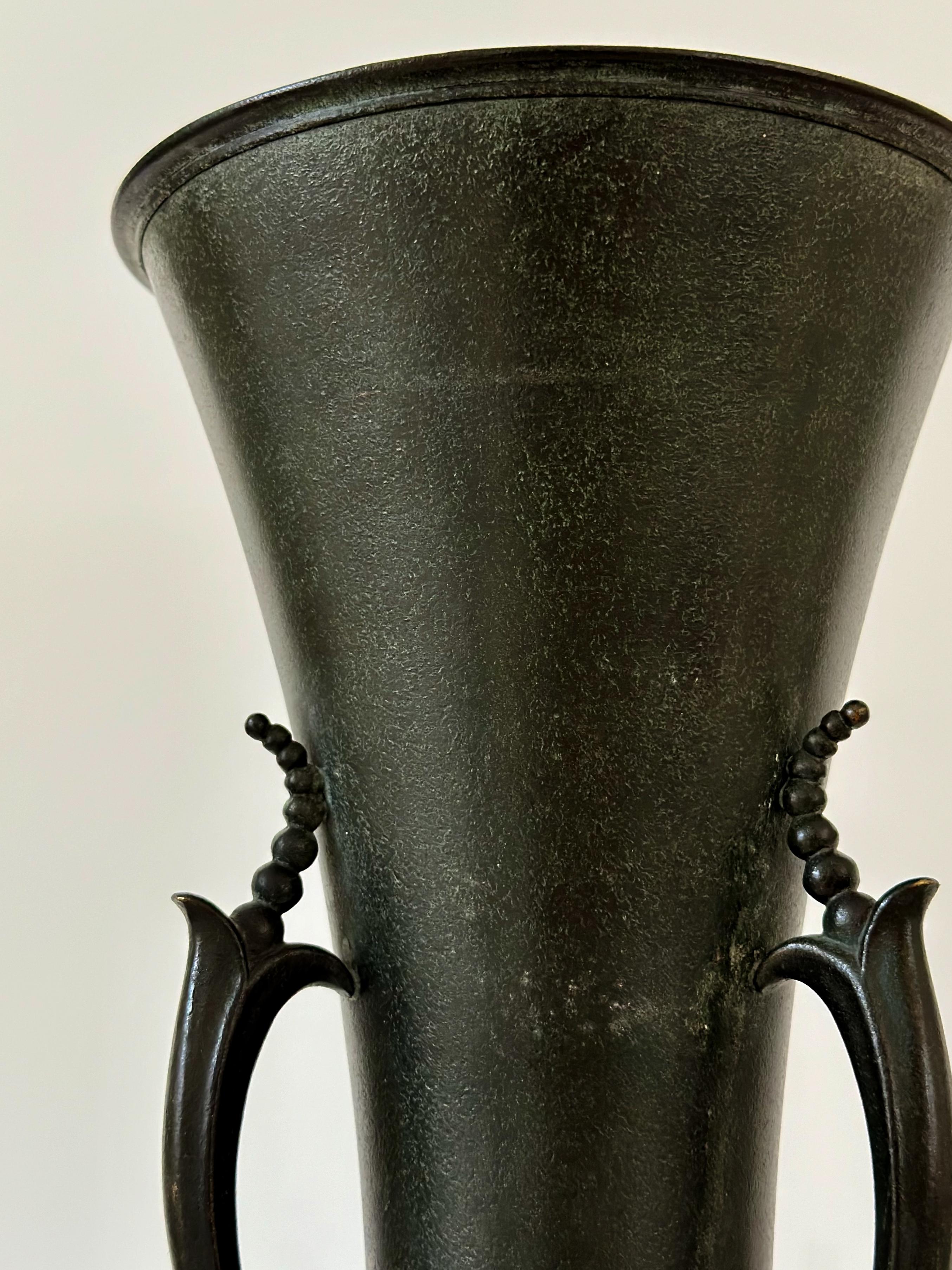 Swedish Grace Bronze Vase, Ystad Brons, 1930s 3