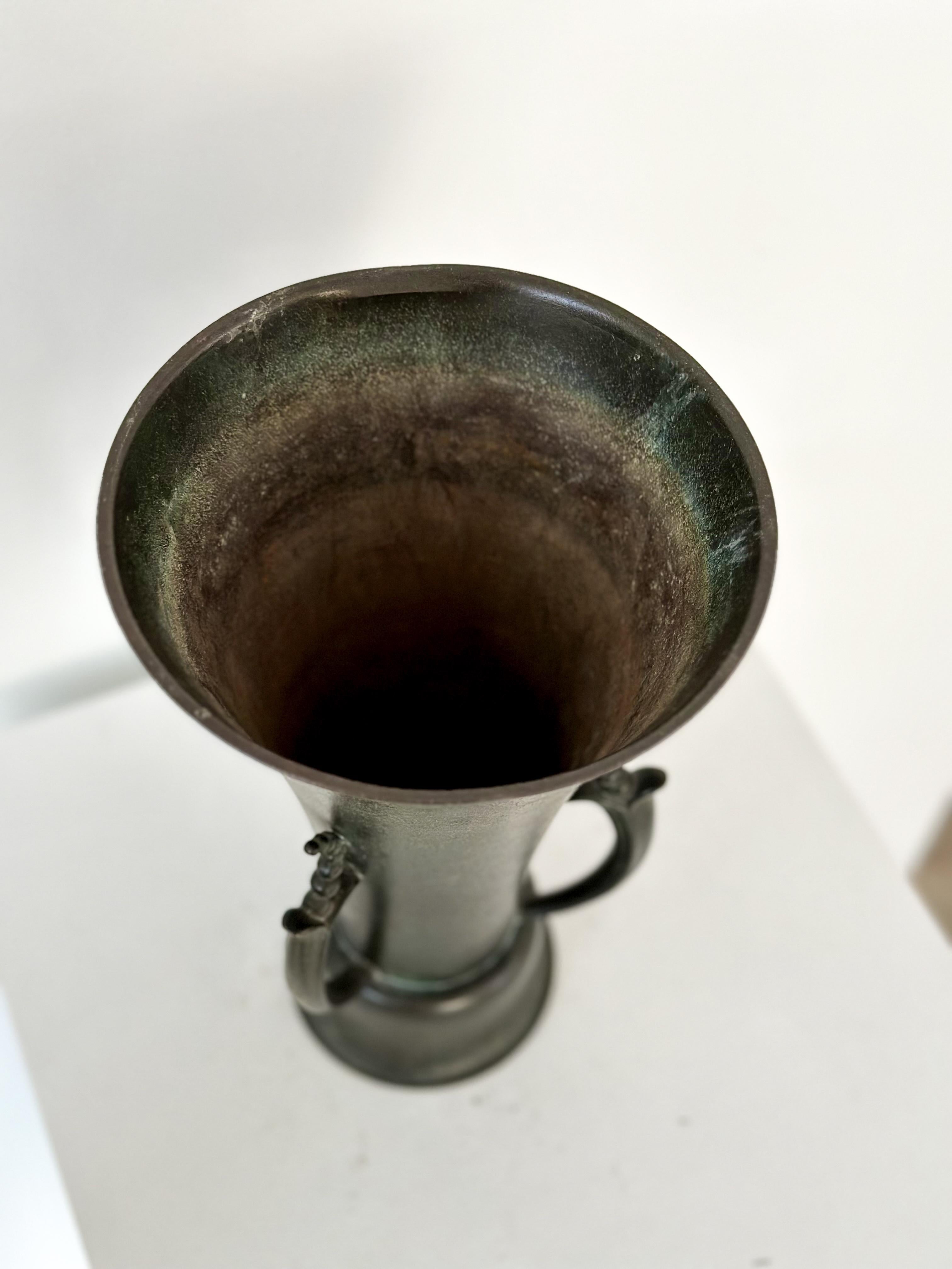 Swedish Grace Bronze Vase, Ystad Brons, 1930s In Good Condition For Sale In Bromma, Stockholms län