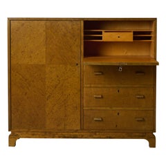 Swedish Grace Cabinet or Sideboard in the Style of Axel Larsson in Stained Birch