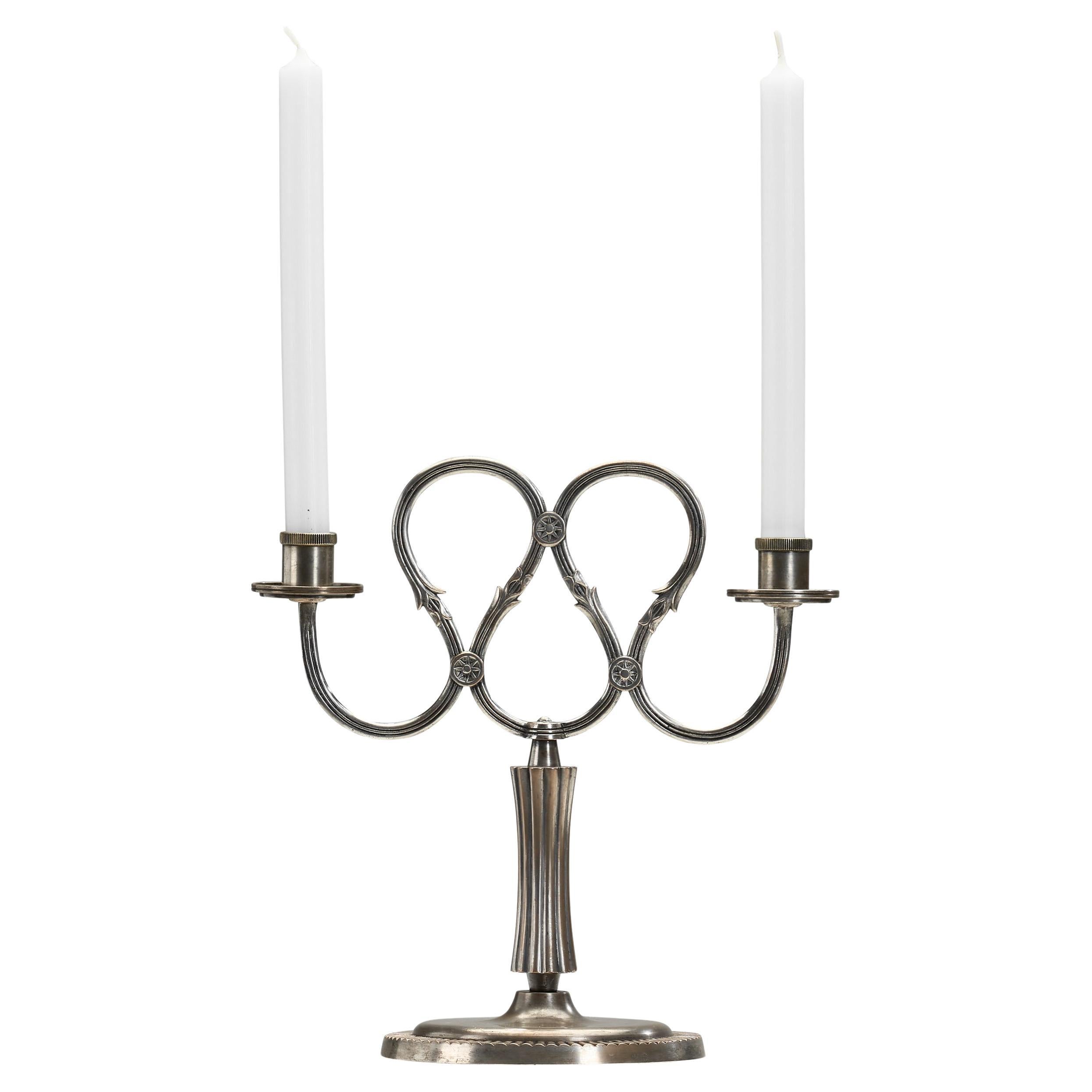 Candelabro Swedish Grace di Herman Bergman, Svezia, 1920 ca.