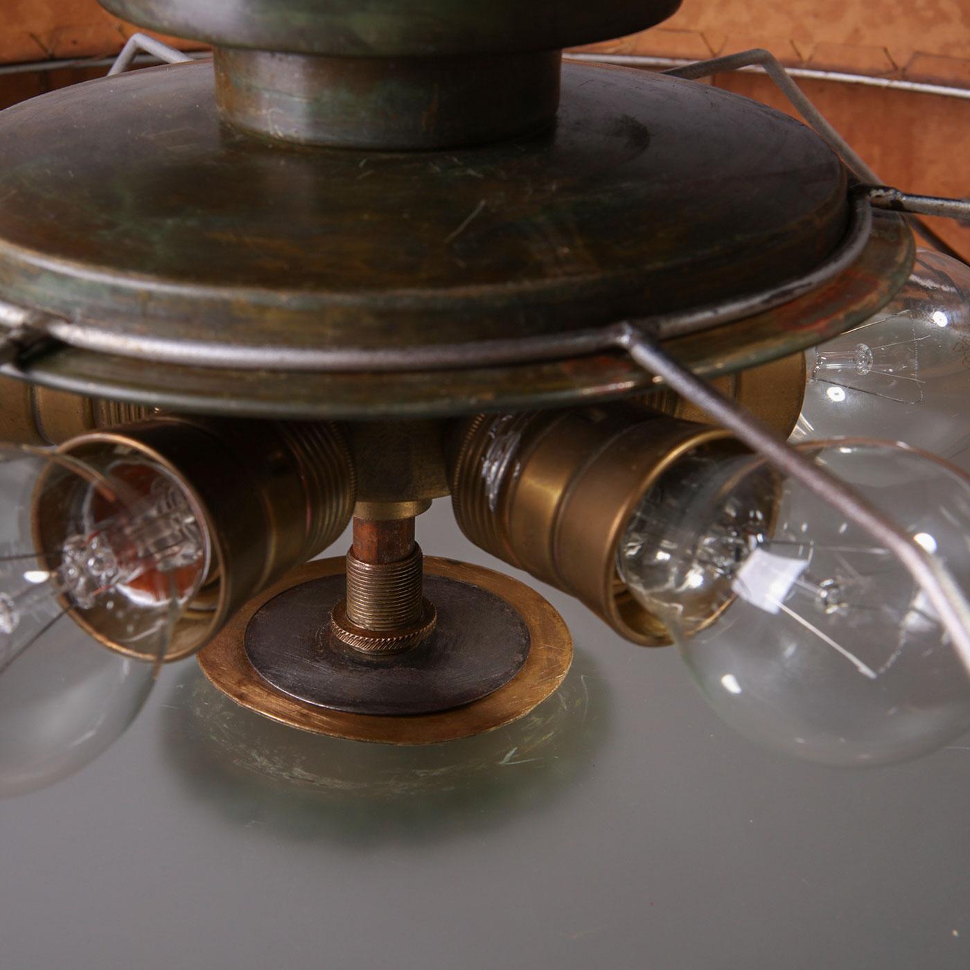 Swedish Grace Ceiling Lamp in Metal and Fringe Decor, Sweden 1930s 2