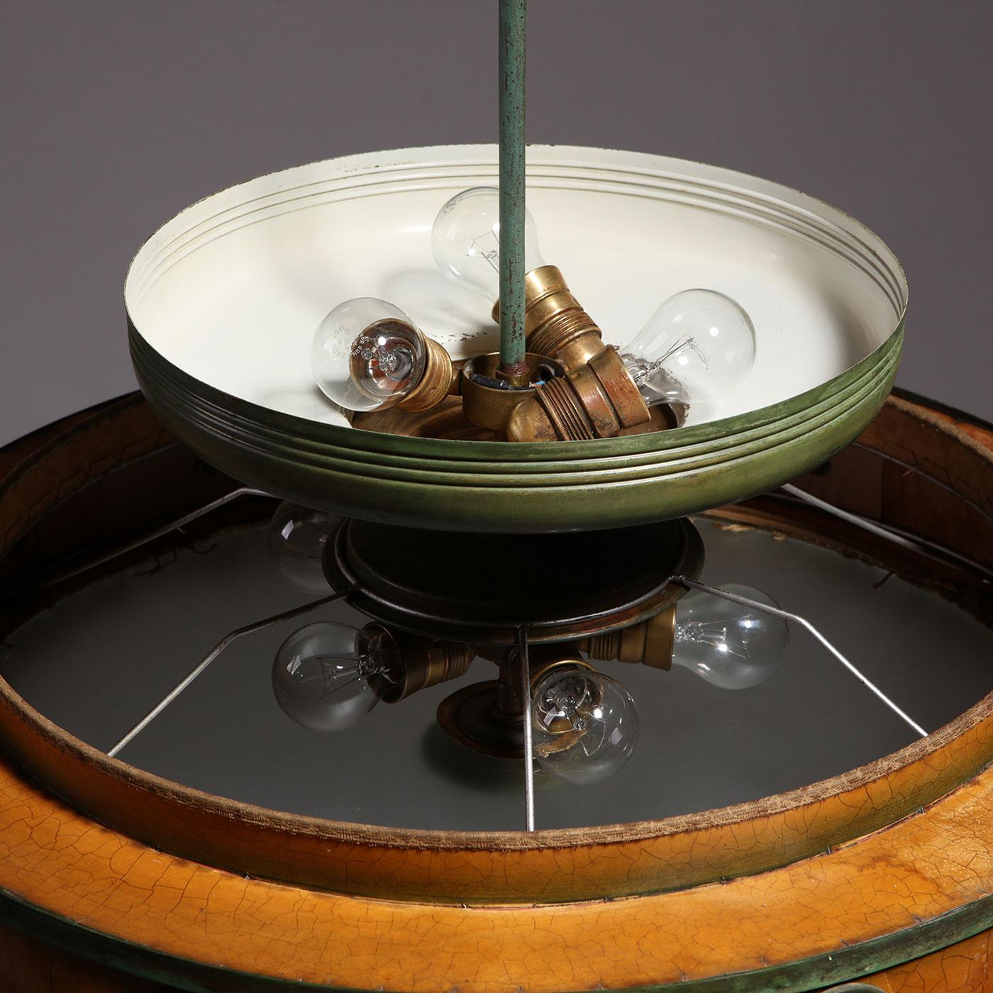 Swedish Grace Ceiling Lamp in Metal and Fringe Decor, Sweden 1930s 3