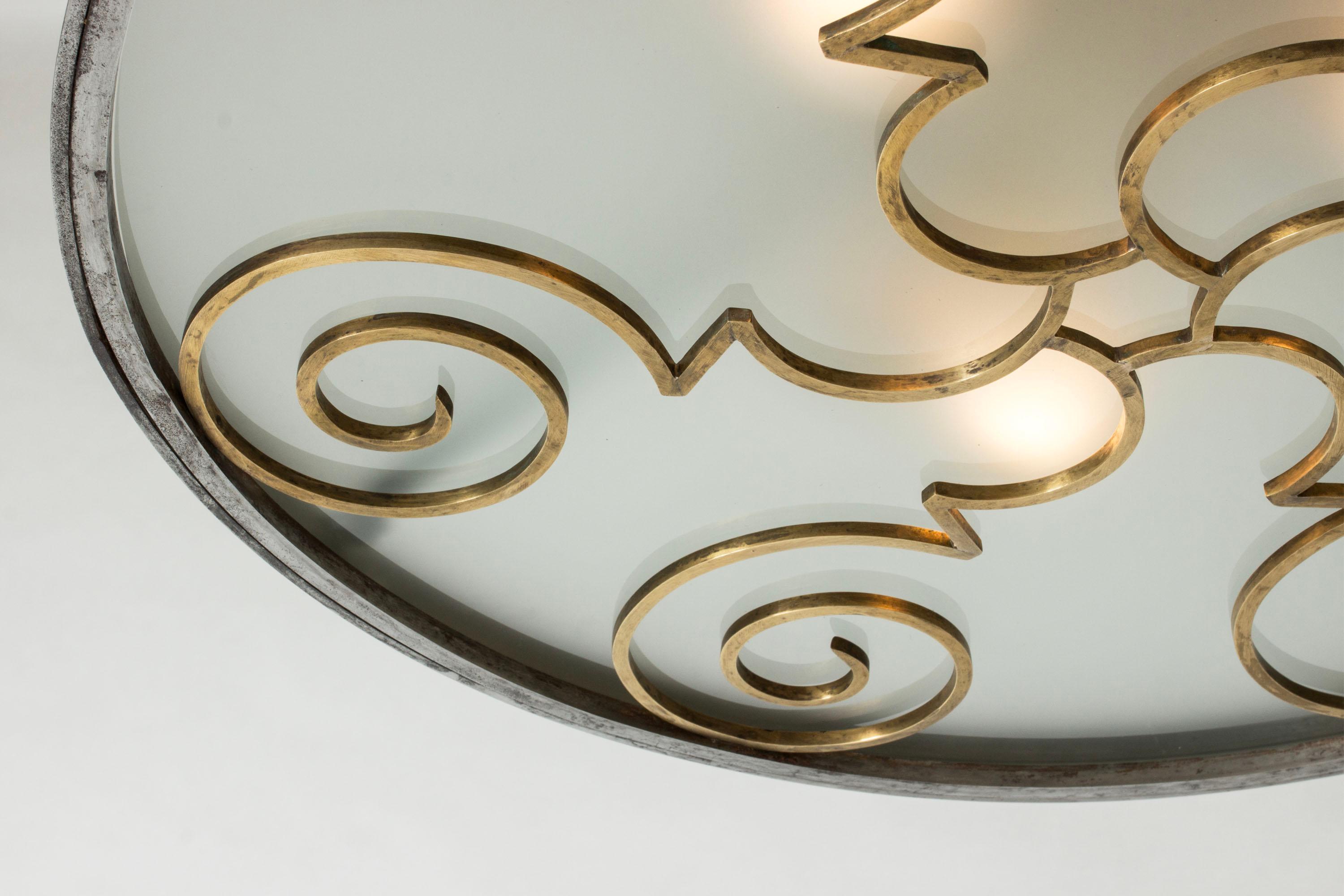Swedish Grace Ceiling Light by Lars Holmström, Sweden, 1930s In Good Condition For Sale In Stockholm, SE
