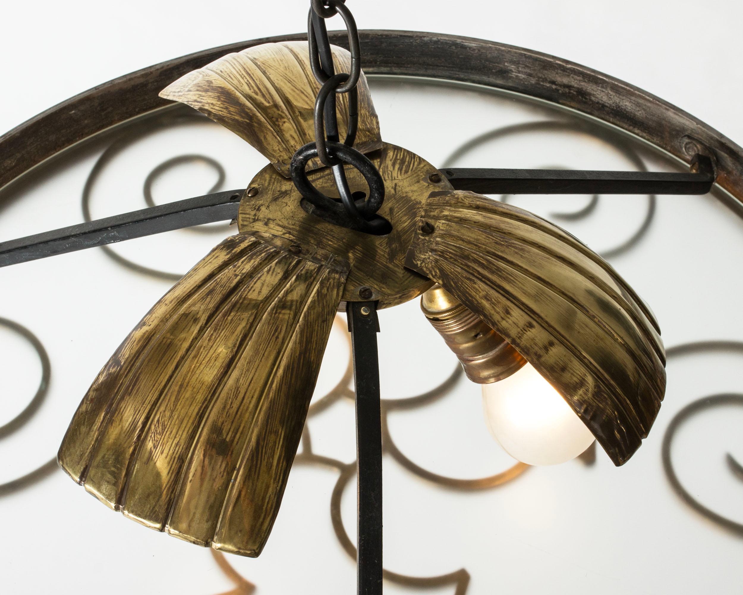 Swedish Grace Ceiling Light by Lars Holmström, Sweden, 1930s For Sale 1