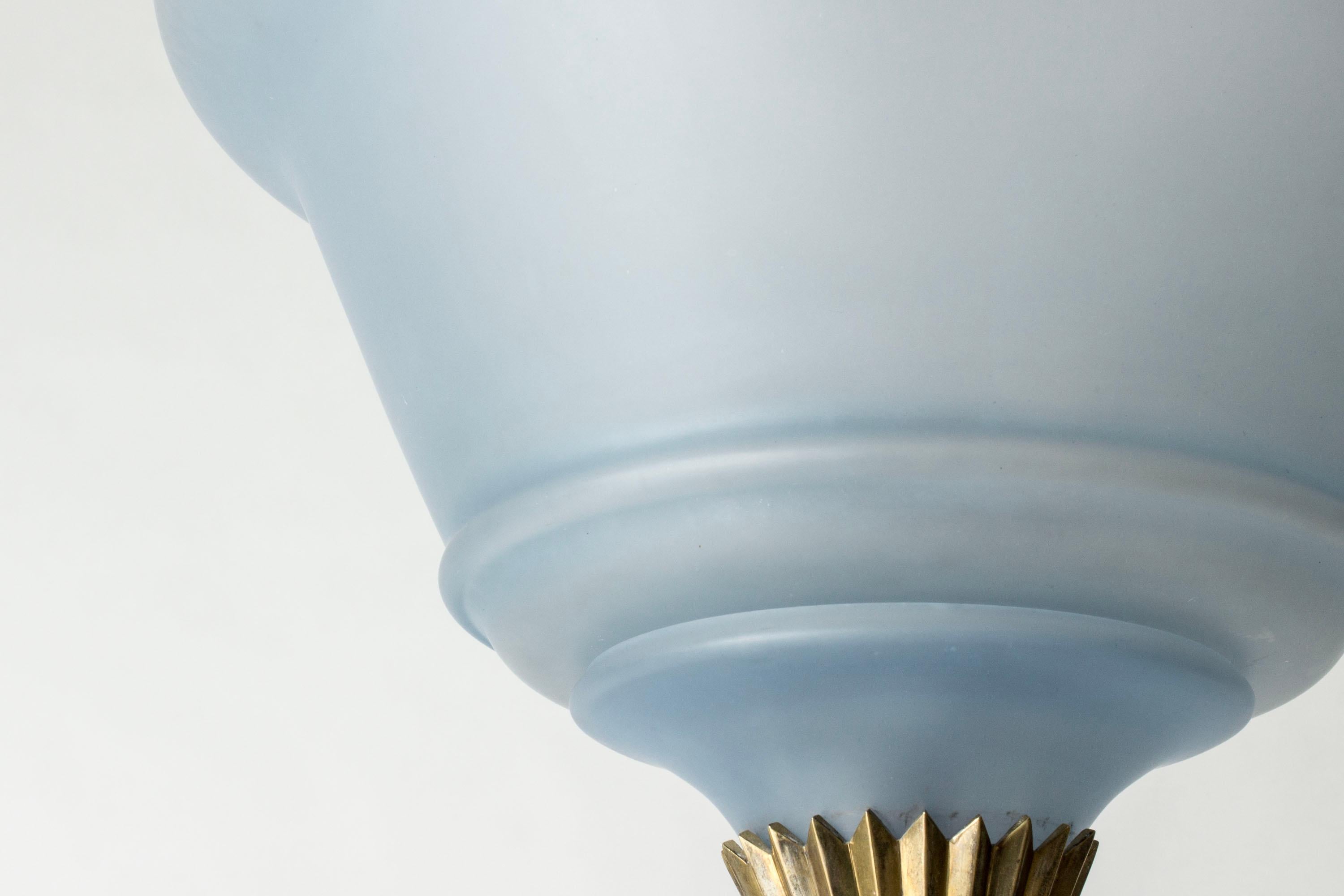 Swedish Grace Ceiling Light, Simon Gate, Orrefors, Sweden, 1920s For Sale 1