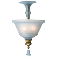 Antique Swedish Grace Ceiling Light, Simon Gate, Orrefors, Sweden, 1920s
