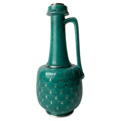 Swedish Grace Ceramic Handle Vase, Argenta designed by Wilhelm Kåge 1930s-1940s