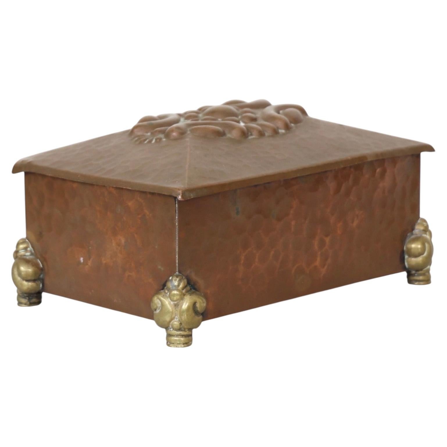 Swedish Grace Copper Casket By Einar Backström, 1930s, Sweden