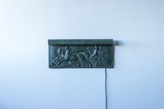 Aplique escultura de cobre de gracia sueca con "Apolo", años 20