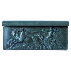 Aplique escultura de cobre de gracia sueca con "Apolo", años 20