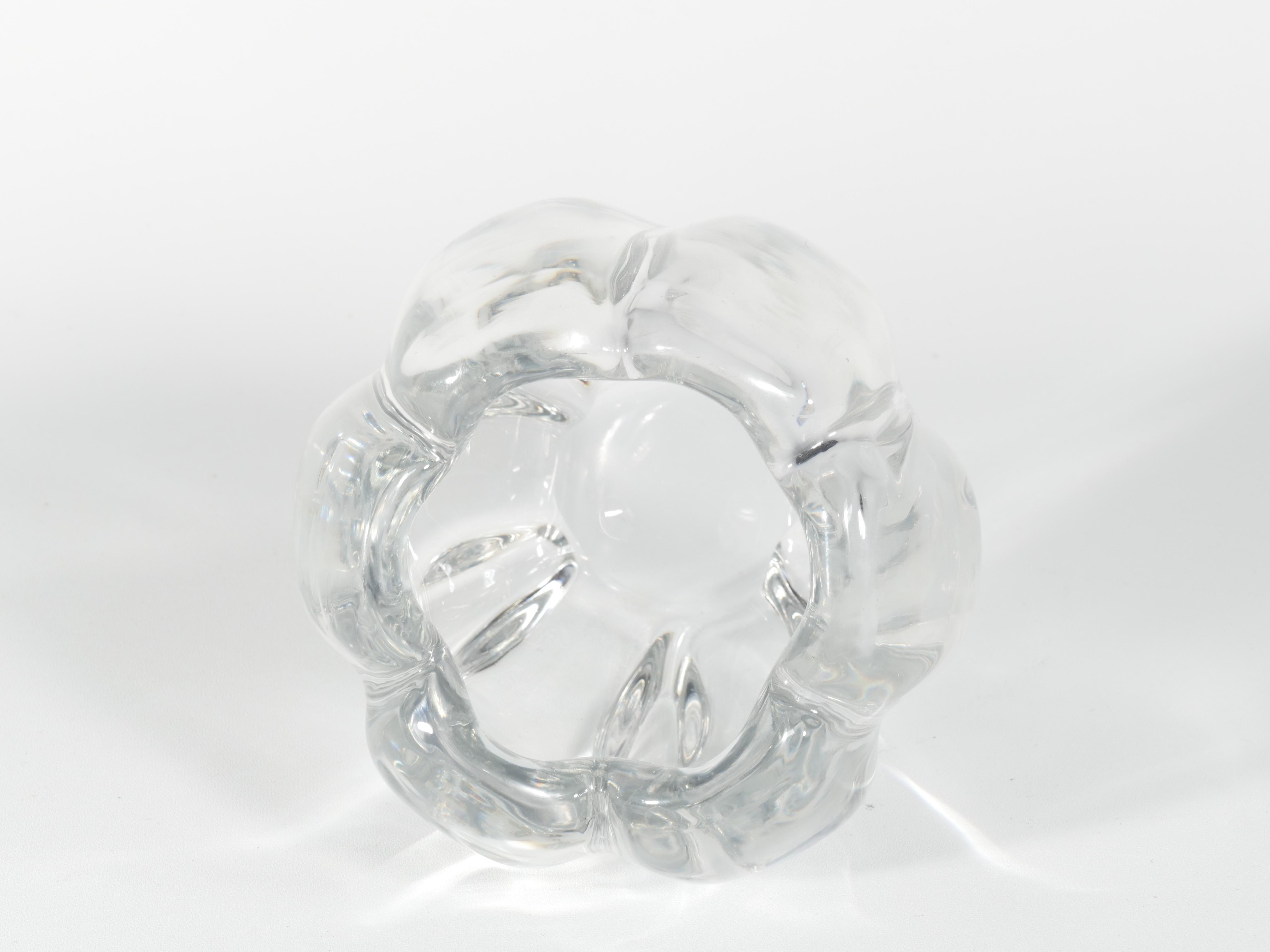 Swedish Grace Crystal Glass Vase Stella Polaris by Vicke Lindstrand for Orrefors For Sale 3