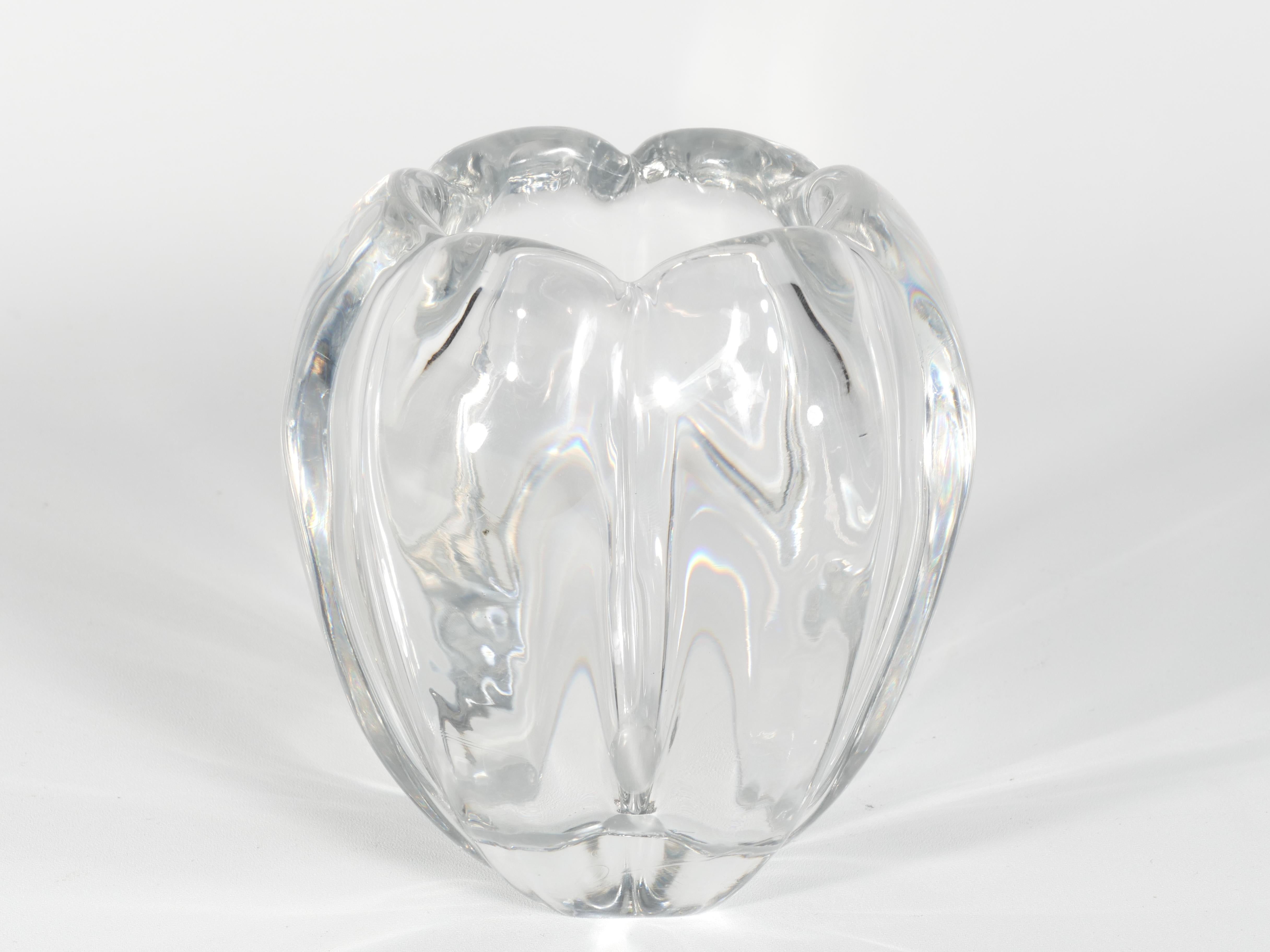 Swedish Grace Crystal Glass Vase Stella Polaris by Vicke Lindstrand for Orrefors For Sale 6