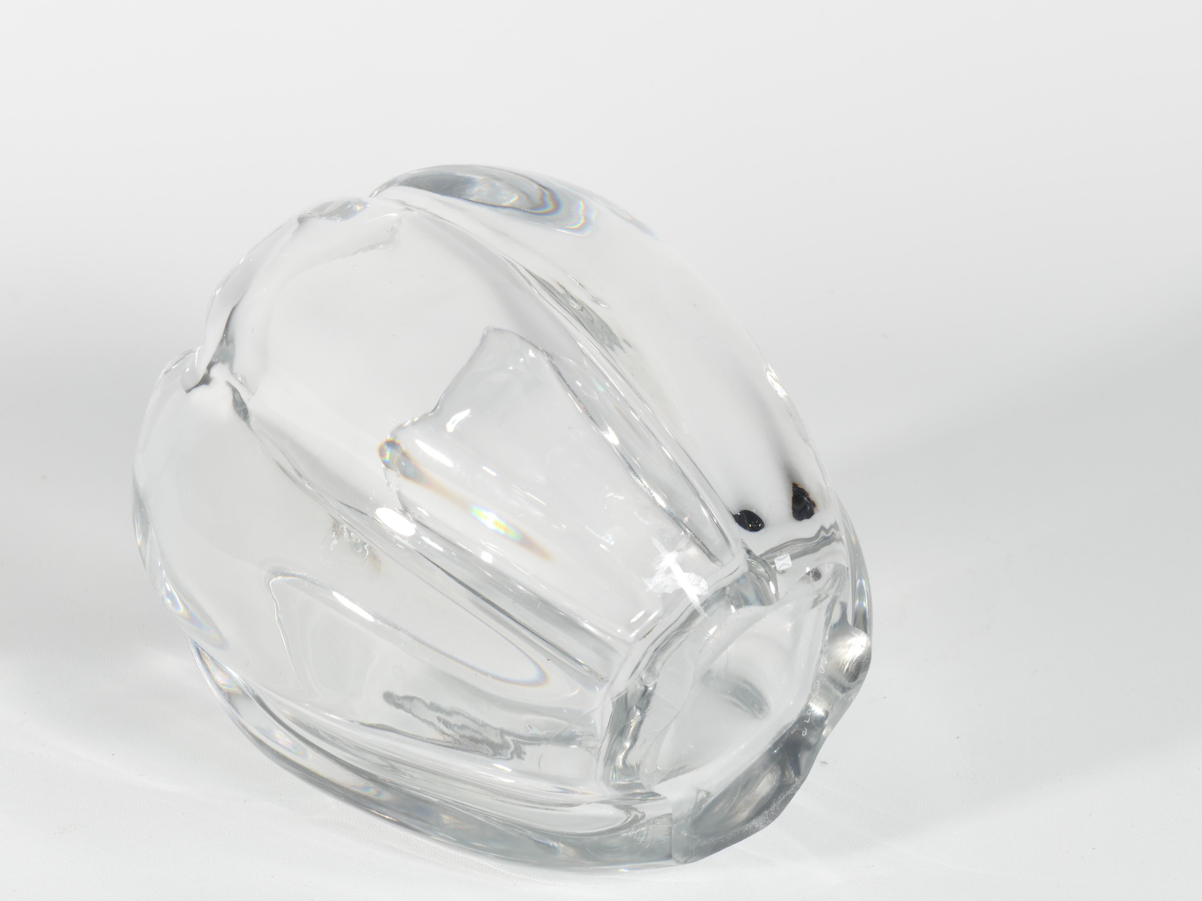 Mid-20th Century Swedish Grace Crystal Glass Vase Stella Polaris by Vicke Lindstrand for Orrefors For Sale